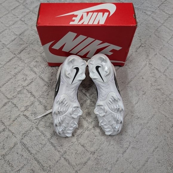 Nike Alpha Huarache Elite 4 Low MCS Baseball Cleats 11.5 White Black FD6255-101 main image 9